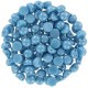 Czech 2-hole Cabochon kralen 6mm Turquoise Shimmer